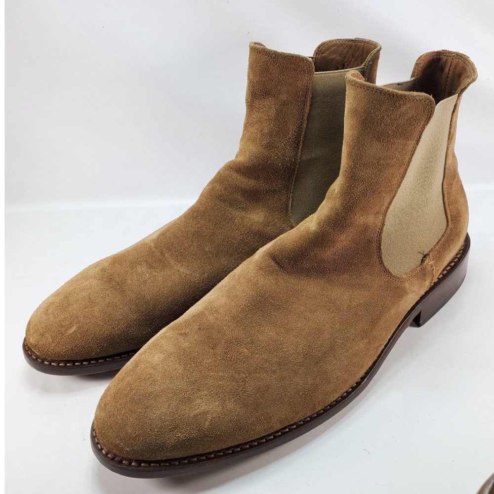 Thursday Boot Co Cavalier Chelsea Boots Mens 14 W Honey Suede Leather Dress Boot